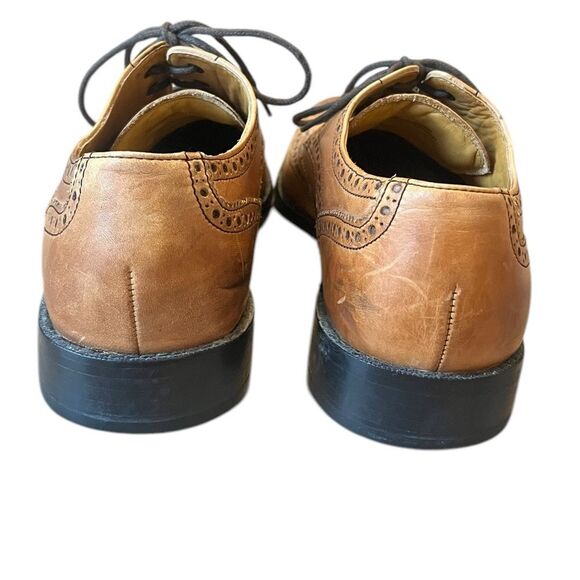 Cole Haan Air Giraldo Wingtip Tan Leather Oxford Dress Shoes C09303 Mens 8.5 - Picture 4 of 8